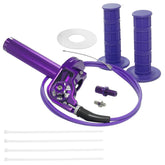 JXPANG motorcycle throttle assembly close-up with transparent throttle for easy cable view