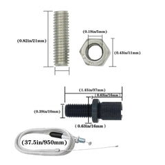JXPANG package includes grip, cable, and screws for easy installation.