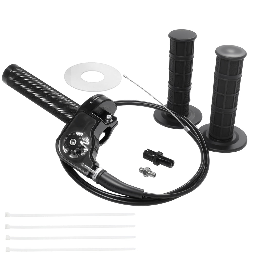 JXPANG transparent twist throttle box clearly shows the cable for easy setup.