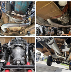 JY PERFORMANCE 2.25-inch stainless exhaust tubes for durability and corrosion resistance.