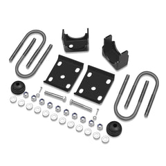JY Performance 6-inch rear flip kit under-vehicle view showing kit integration.