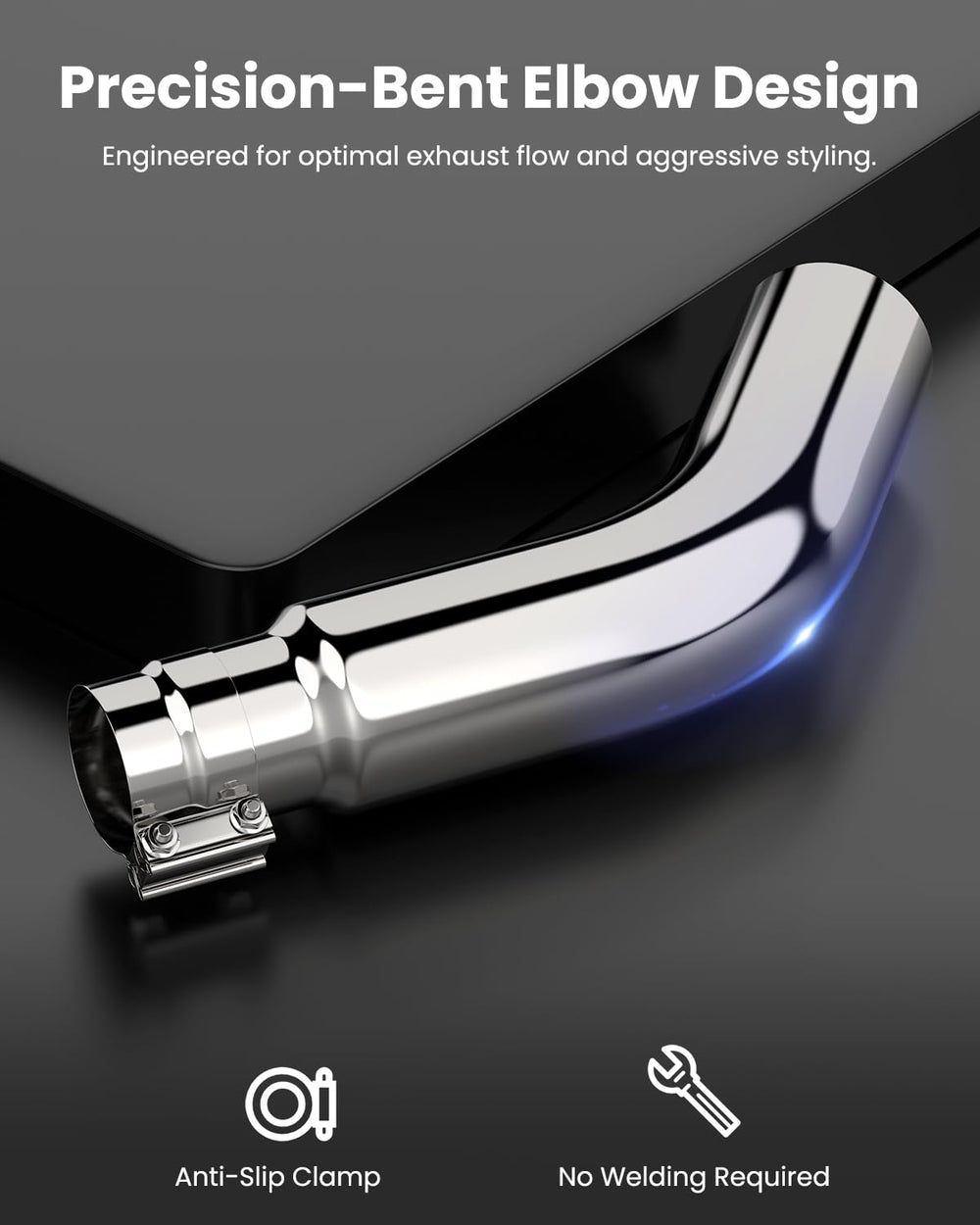 Jy Performance alloy steel construction emphasizing durability and muffler life potential.
