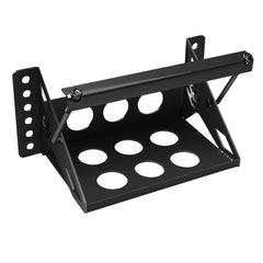 JY PERFORMANCE battery tray box front view highlights sturdy bolt-in design for secure mounting.