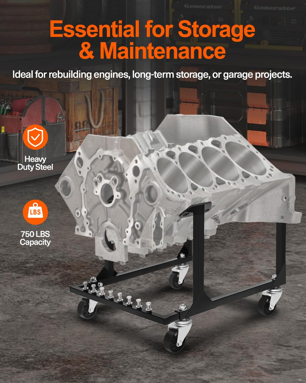 JY PERFORMANCE cradle fits Chevy small-block engines for secure mounting