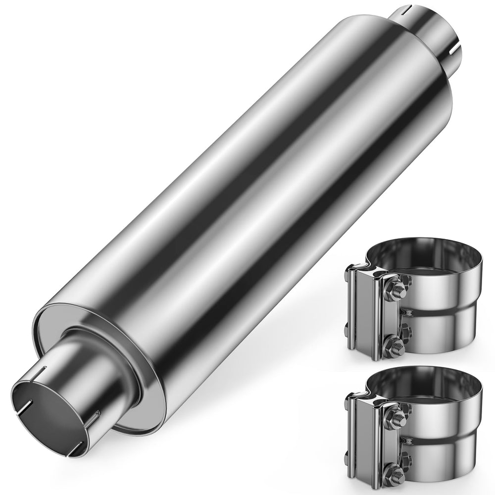 JY PERFORMANCE diesel muffler inlet with clamp for quieter exhaust flow