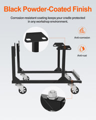 JY PERFORMANCE 3-inch swivel casters provide smooth 360-degree mobility