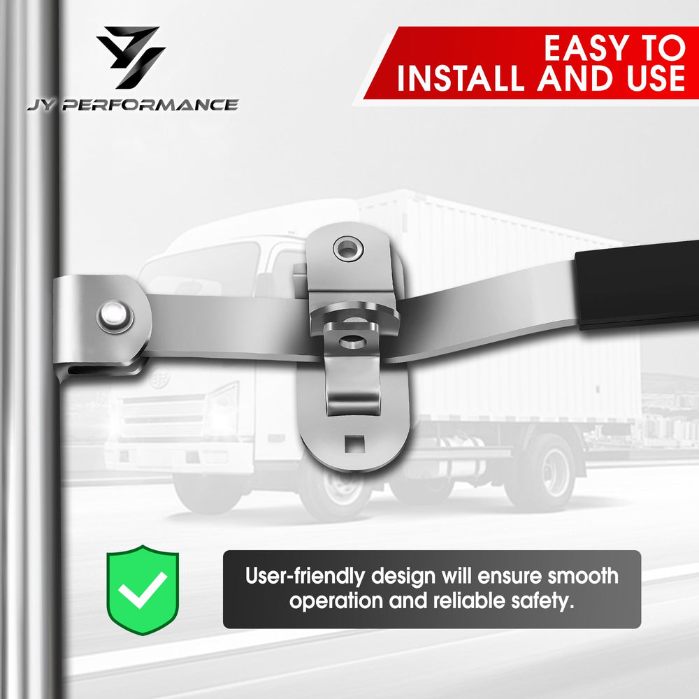 JY PERFORMANCE trailer-door cam-bar lock assembly in action.