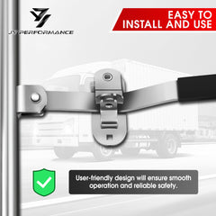 JY PERFORMANCE trailer-door cam-bar lock assembly in action.