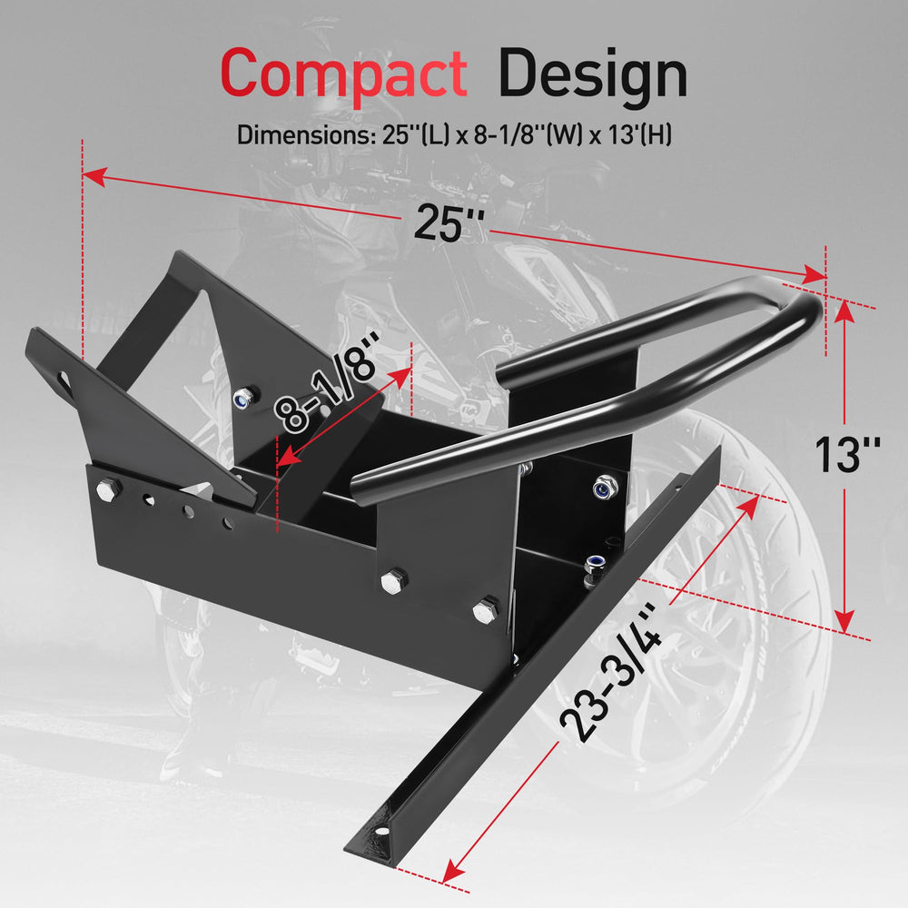 Wheel chock mounted on trailer bed illustrating secure loading and unloading.
