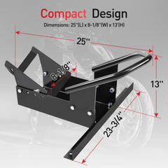 Wheel chock mounted on trailer bed illustrating secure loading and unloading.