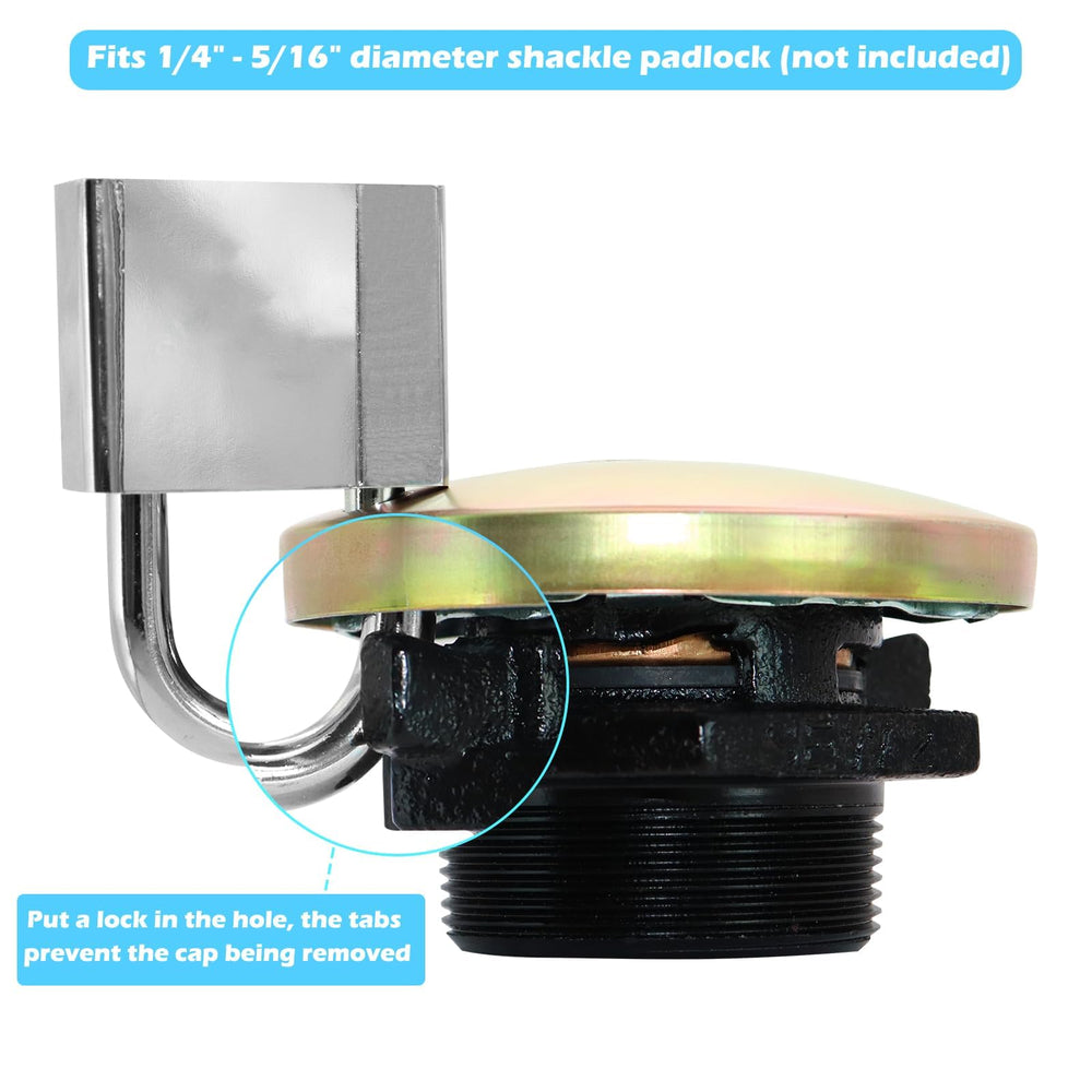 Easy installation of JYINCPED vented cap with notch alignment