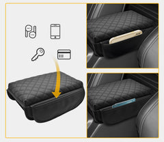 JYMAOYI center console cover with hidden pocket and Velcro lid for essentials.