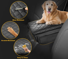 JYMAOYI PU leather texture close-up highlights wear guard and ventilated pad.