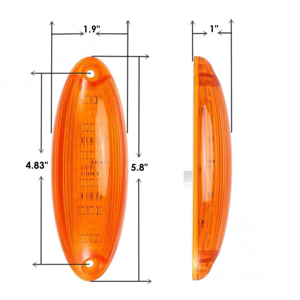JZYZQBX 5-pack amber 6LED cab marker lights with screws