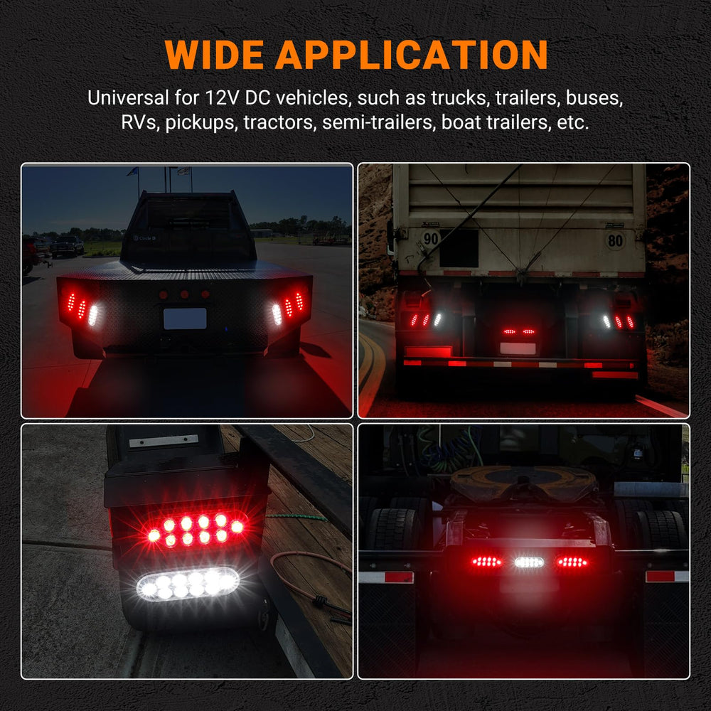 JZYZQBX 6in oval LED trailer light grommets included for flush mount.
