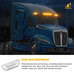 JZYZQBX IP65 waterproof cab marker lens withstands dust and rain.