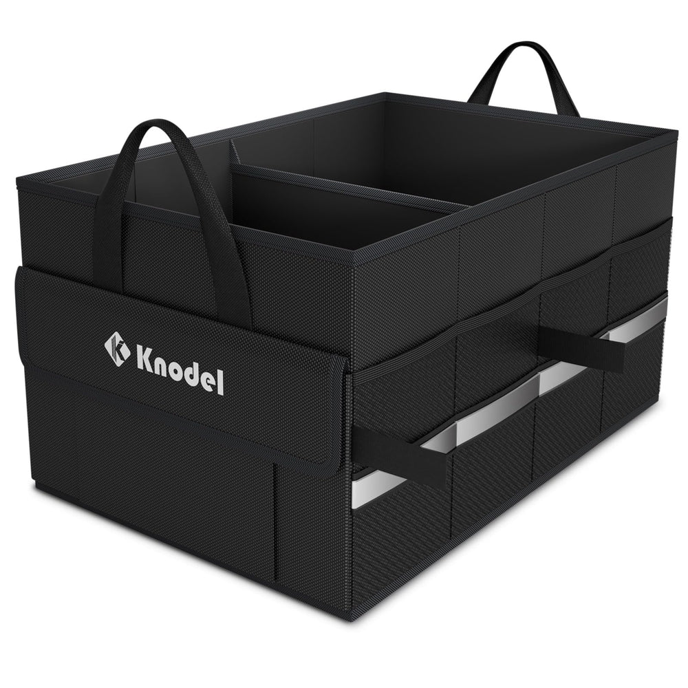 K KNODEL trunk organizer compact design keeps cargo organized on the go.