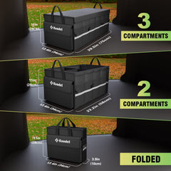 K KNODEL trunk organizer non-slip bottom prevents sliding during drives.
