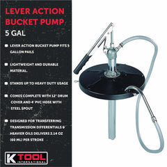 K Tool International 73993 pump built for heavy oil transfer in garages
