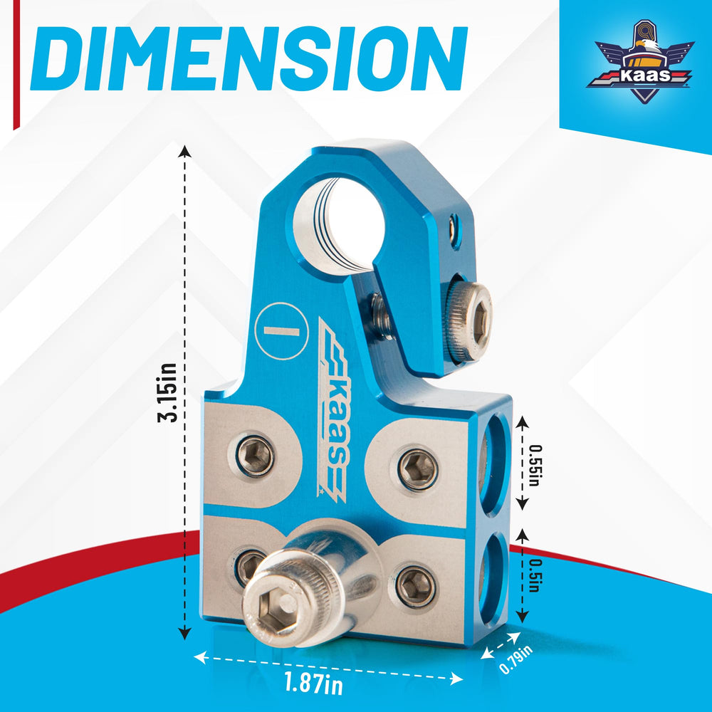 Kaas 6061-T6 aluminum alloy clamps offer corrosion resistance.