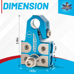 Kaas 6061-T6 aluminum alloy clamps offer corrosion resistance.