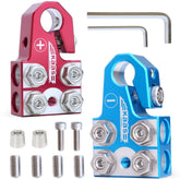 Kaas battery terminal block with four hole-holders for versatile connections.