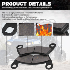 Kabing front brake pads for Polaris Ranger XP 900 enhance braking control in demanding trails.