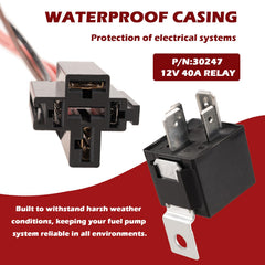 KACOLA 40A waterproof relay close-up shows rugged construction for weather.