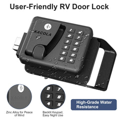 KACOLA easy-install RV lock fits most door sizes.
