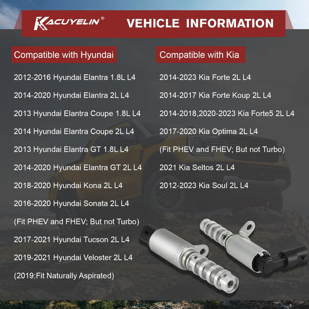 Kacuyelin two-pack VVT solenoids simplifies replacement