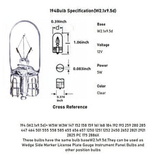 Kadiby 12V 5W wedge-base bulb for dashboard and interior lighting