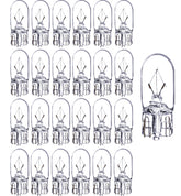 Kadiby 25-pack 194 W5W bulbs for cars and RVs, clear 12V 5W lighting.