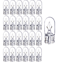 Kadiby 25-pack 194 W5W bulbs for cars and RVs, clear 12V 5W lighting.