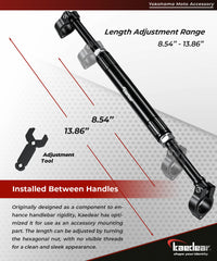 Kaedear KDR-HB2 22mm handlebar attachment demonstrates versatile compatibility for various bikes.