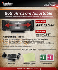 Kaedear Mag Tank compact design fits curved tank surfaces.