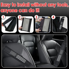 KAELTHAS car interior accent blends carbon fiber and patriot theme.