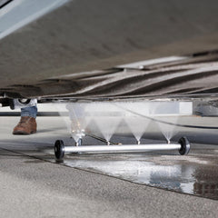 Durable 21-inch undercarriage cleaner enables efficient grime removal beneath cars, trucks, and SUVs.