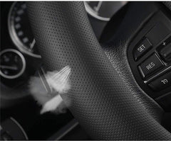 KAFEEK car decor steering wheel cover blends sportiness with interior style.