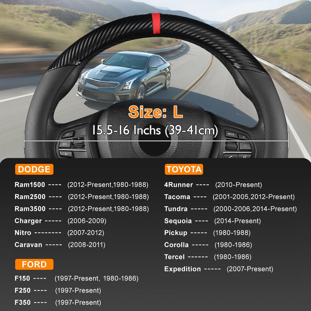 KAFEEK steering cover fitment check demonstrates easy compatibility with mid-size wheels