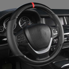KAFEEK carbon fiber steering cover on a 15.5-16 inch wheel boosts grip