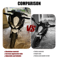 KAIQIVEM stealth wind-wing mirrors on Kawasaki Ninja 400 side view improve visibility and aesthetics