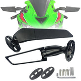 KAIQIVEM stealth wind-wing mirrors on a Kawasaki Ninja 650 for enhanced rear visibility