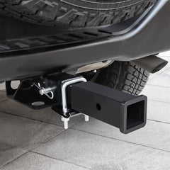 KAIRAY extension in use with a bike rack for ample clearance.