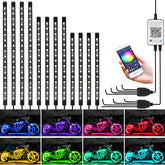 Kairiyard underglow kit side view with vivid colors for night visibility
