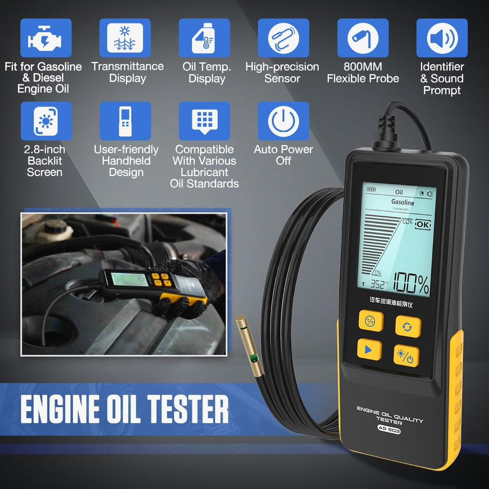KAISAL tester display with backlight for easy reading in any light.