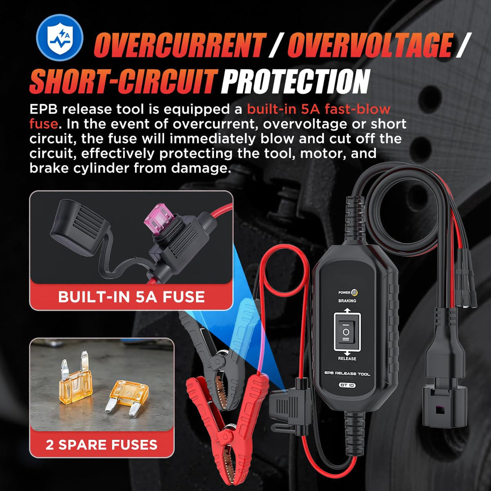 KAISAL EPB Release Tool operation steps guide for simple brake release and reset.