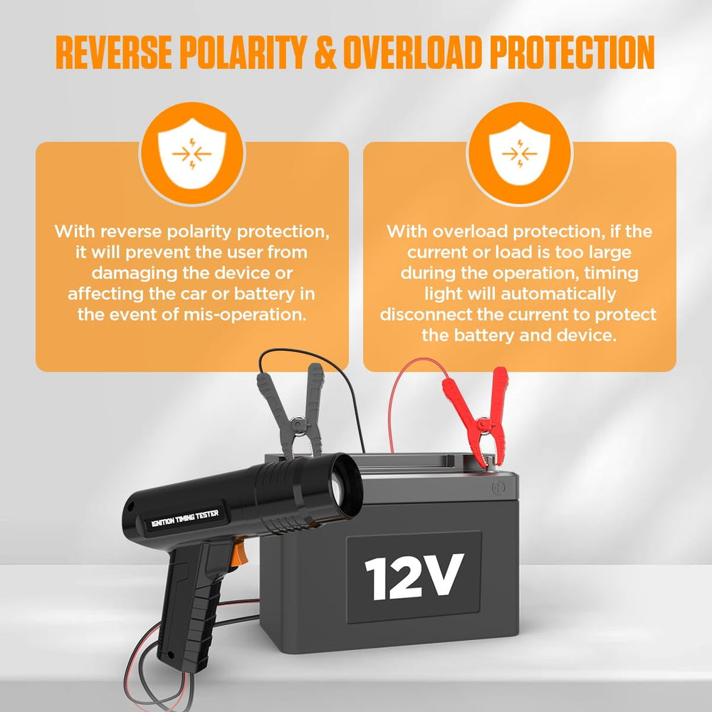 KAISAL Timing Light ergonomic handle for comfortable one-handed use.