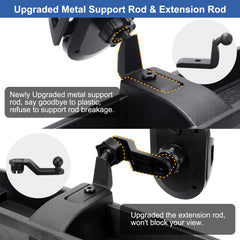 Kaishengyuan 360-degree rotating mount allows optimal viewing while driving.