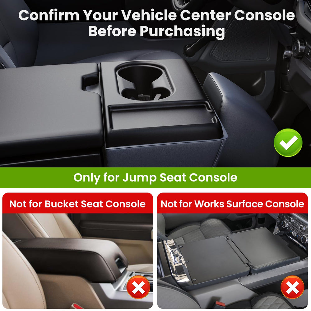 Kaishengyuan front center console tray keeps essentials within easy reach for Ford F-Series