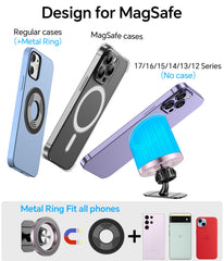 Kaistyle MagSafe car mount works with iPhone and magnetic cases.